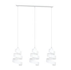 Emibig SAGA 3 WHITE 351/3 lampa wisząca nowoczesna metalowa biała kręcona potrójna 3x60W E27 66cm