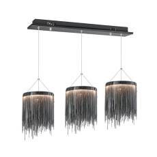 Milagro CASCATA BLACK ML3796 lampa wisząca czarna regulacja wysokości metalowe łańcuszki 54W LED 3000K 75cm