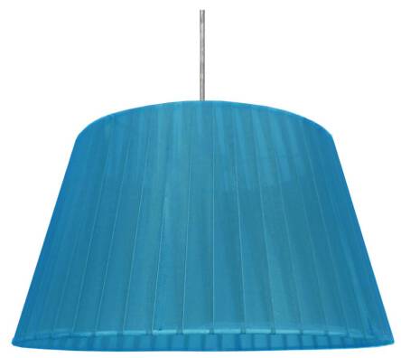 Candellux TIZIANO 31-27092 lampa wisząca abażur stożkowy z tkaniny niebieskiej 1X60W E27 37 cm