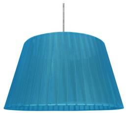 Candellux TIZIANO 31-27092 lampa wisząca abażur stożkowy z tkaniny niebieskiej 1X60W E27 37 cm