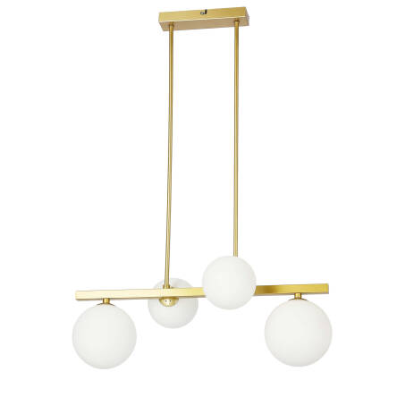 Candellux KAMA 34-73426 lampa wisząca mosiądz szklany klosz 4X28W G9 59 cm