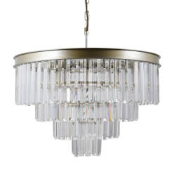 Italux Verdes PND-44372-8-CHMP-GLD lampa wisząca stal szkło krystaliczne złoty szampański 56cm IP20 8xE14 40W