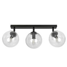 Emibig TOFI 3 BL/TRANSPARENT  776/3 plafon lampa sufitowa listwa regulowana szklane klosze kule transparentny 3x40W E14 55cm