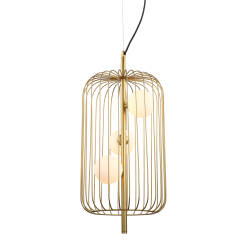 Italux Hayden MDM-3934/3 GD lampa wisząca złota stalowa klosze szklane G9 3x25W IP20 31cm