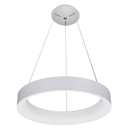 Italux Chiara 3945-842RP-WH-3 lampa wisząca nowoczesna aluminium klosz akrylowy okrągły biały 60cm IP20 LED 42W 3000K