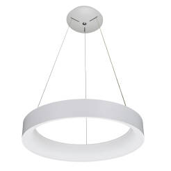 Italux Chiara 3945-842RP-WH-3 lampa wisząca nowoczesna aluminium klosz akrylowy okrągły biały 60cm IP20 LED 42W 3000K