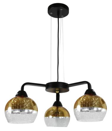 Candellux CROMINA 33-57259 lampa wisząca czarny złoty 3X60W E27 55cm