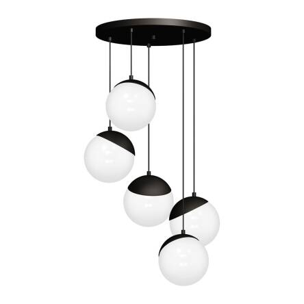 Milagro SFERA BLACK MLP8869 lampa wisząca metalowa czarna klosze kule szkło 5xE14 35cm