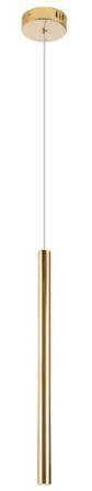 Maxlight ORGANIC I GOLD P0204 lampa wisząca metalowa złota połyskujący walec 1x1W LED 3000K 190cm