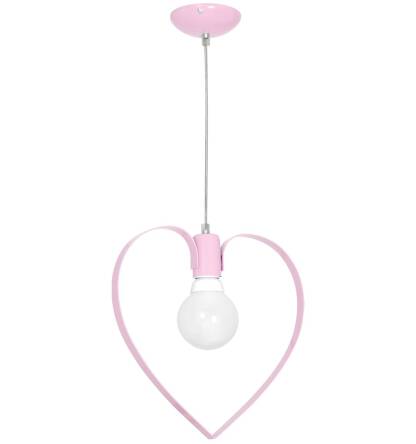 Milagro AMORE PINK MLP9953 lampa wisząca metalowa różowy serce 1xE27 31cm