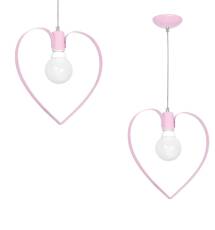 Milagro AMORE PINK MLP9953 lampa wisząca metalowa różowy serce 1xE27 31cm