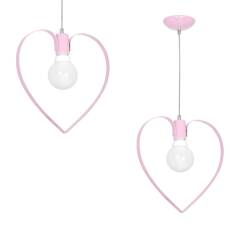 Milagro AMORE PINK MLP9953 lampa wisząca metalowa różowy serce 1xE27 31cm