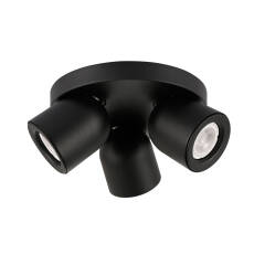 Italux Nuora SPL-2855-3C-BL plafon lampa sufitowa czarna potrójna GU10 3x35W IP20 21,5cm