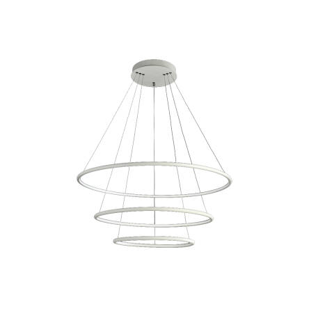 Milagro ORION WHITE ML503 lampa wisząca trzy okrągłe źródła światła metal akryl biały matowy 99W LED 3000K 80cm