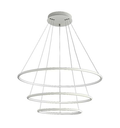 Milagro ORION WHITE ML503 lampa wisząca trzy okrągłe źródła światła metal akryl biały matowy 99W LED 3000K 80cm