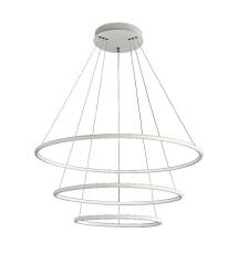 Milagro ORION WHITE ML503 lampa wisząca trzy okrągłe źródła światła metal akryl biały matowy 99W LED 3000K 80cm