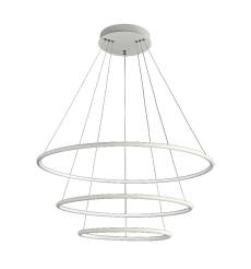 Milagro ORION WHITE ML503 lampa wisząca trzy okrągłe źródła światła metal akryl biały matowy 99W LED 3000K 80cm