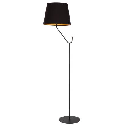 Milagro VICTORIA BLACK MLP4915 lampa podłogowa abażur tkanina czarna trapez metalowe ramiona 1xE27 170cm