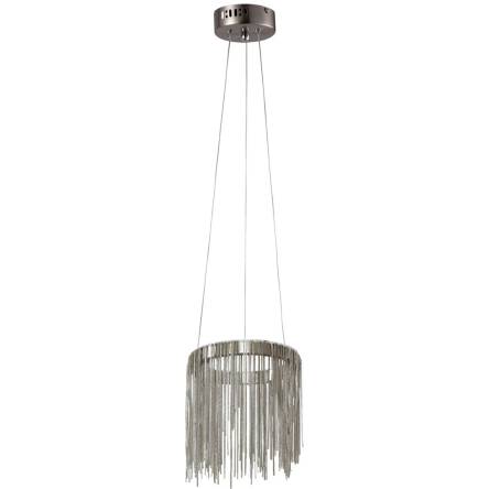 Milagro CASCATA SATIN ML3792 lampa wisząca metalowe łańcuszki satyna nikiel 18W LED 3000K 20cm 