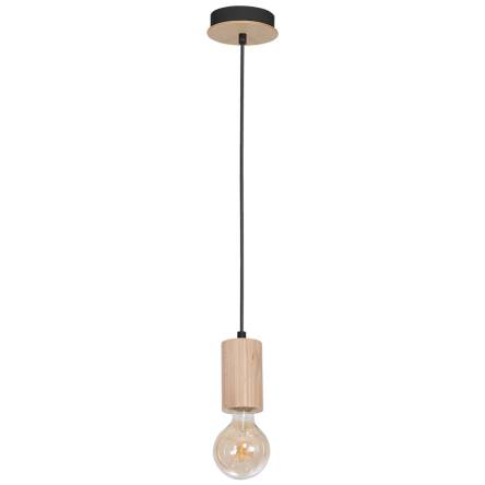 Milagro LINES MLP8825 lampa wisząca metalowa naturalne drewno 1xE27 12cm