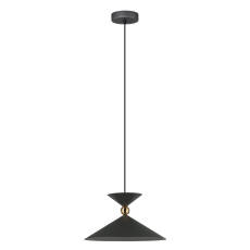 Italux Quelto PND-84432-1-GR lampa wisząca nowoczesna stal szary 1x40W E27 35cm