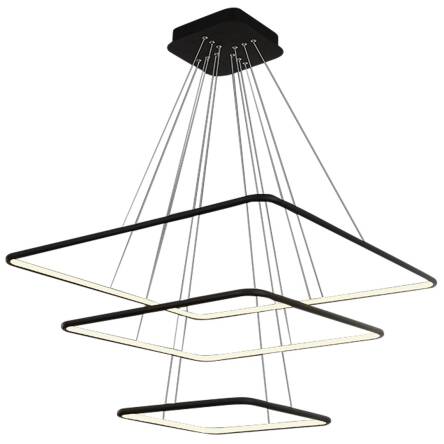 Milagro NIX BLACK ML519 lampa wisząca czarna nowoczesna regulacja wysokości LED 117W 3000K 80cm