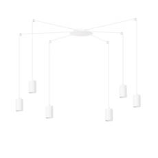 Emibig TRAKER 6 WH/WHITE 525/6 lampa wisząca nowoczesna halogen punktowy biały metal 6x30W Gu-10 300cm