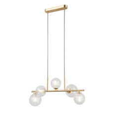 Italux Toledo PND-40717-5-HBR lampa wisząca złota G9