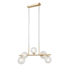 Italux Toledo PND-40717-5-HBR lampa wisząca złota G9