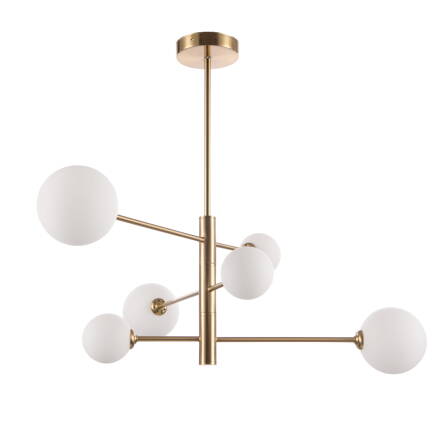 Light Prestige Dorado 6 LP-002/6P lampa wisząca miedź klosz szklany 6x40W G9 79cm