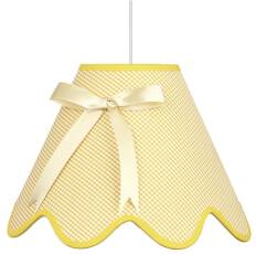 Candellux LOLA 31-04673 lampa wisząca abażur żółty z kokardą 1X60W E27 40 cm