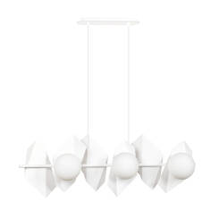 Emibig DRIFTON 6 WHITE 637/6 lampa wisząca nowoczesna biała kule klosze szkło 6x40W E14 100cm