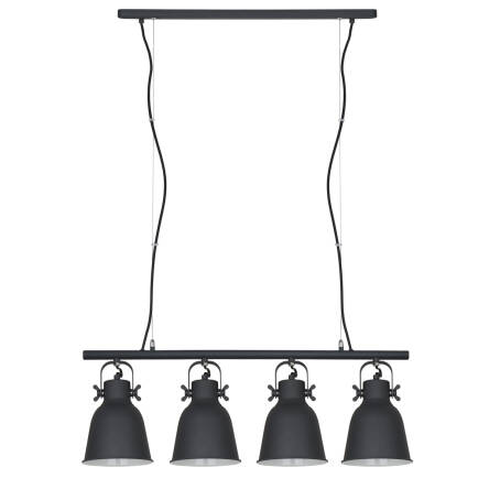 Italux Lavare MD-HN82608-4-BK+WH lampa wisząca skandynawska stal grafit biała 4 klosze E27 4x40W 85,5cm IP20 