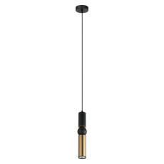 Italux Isidora PND-14290-1-BK-BRO lampa wisząca nowoczesna aluminium  czarny i antyczny brąz 1xGU10 25W IP20 10cm IP20