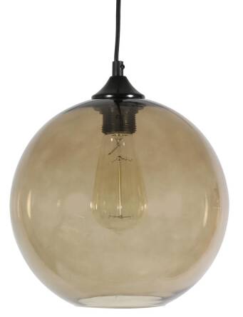Candellux EDISON 31-28259 lampa wisząca szklany klosz brązowy 1X60W E27 25cm
