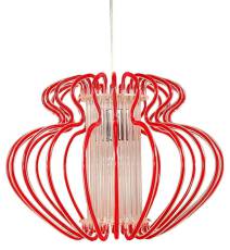 Candellux IMPERIA 31-36578 lampa wisząca abażur tworzywo sztuczne czerwona 1X60W E27 52 cm