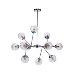 Candellux BEST 30-64806 lampa wisząca chrom + miedź 12X40W E14 82cm