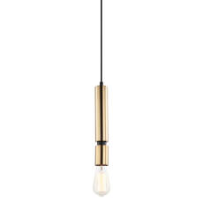 Italux Torla PEN-5041-1-BKBR lampa wisząca nowoczesna stalowa czarny mosiężny IP20 E27 1x40W 10cm