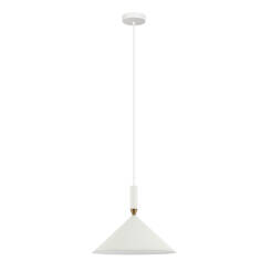 Italux Drello PND-541101-W lampa wisząca nowoczesna stal biała 1x40W E27 35cm