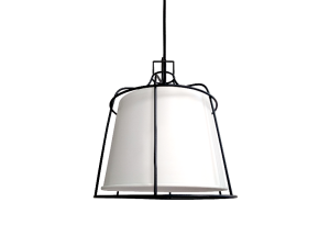 Light Prestige Dritto LP-123/1P S WH lampa wisząca metalowa rama klosz biały 1x60W E27 25 cm