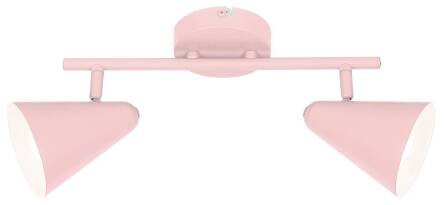 Candellux AMOR 92-68798 oprawa oświetleniowa jasny róż metalowy klosz regulacja 2X40W E14 10cm