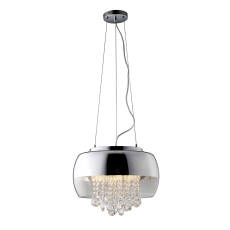 Milagro LUNA ML3801 lampa wisząca chrom regulacja wysokości 3xE14 LED metal / szkło 3xE14 40cm