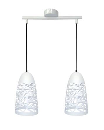 Candellux SABRIN 32-54869 lampa wisząca biały metalowy klosz 2X60W E27 40cm