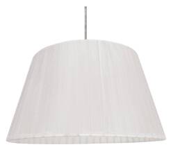 Candellux TIZIANO 31-27146 lampa wisząca abażur stożkowy z tkaniny białej 1X60W E27 37 cm
